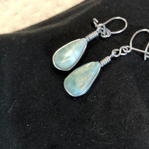 Handmade Larimar earrings